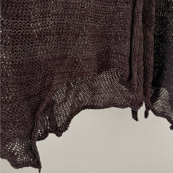 Skif Handknit Brown Multi-Fiber Art To Wear Cardigan - Picture 6 of 9